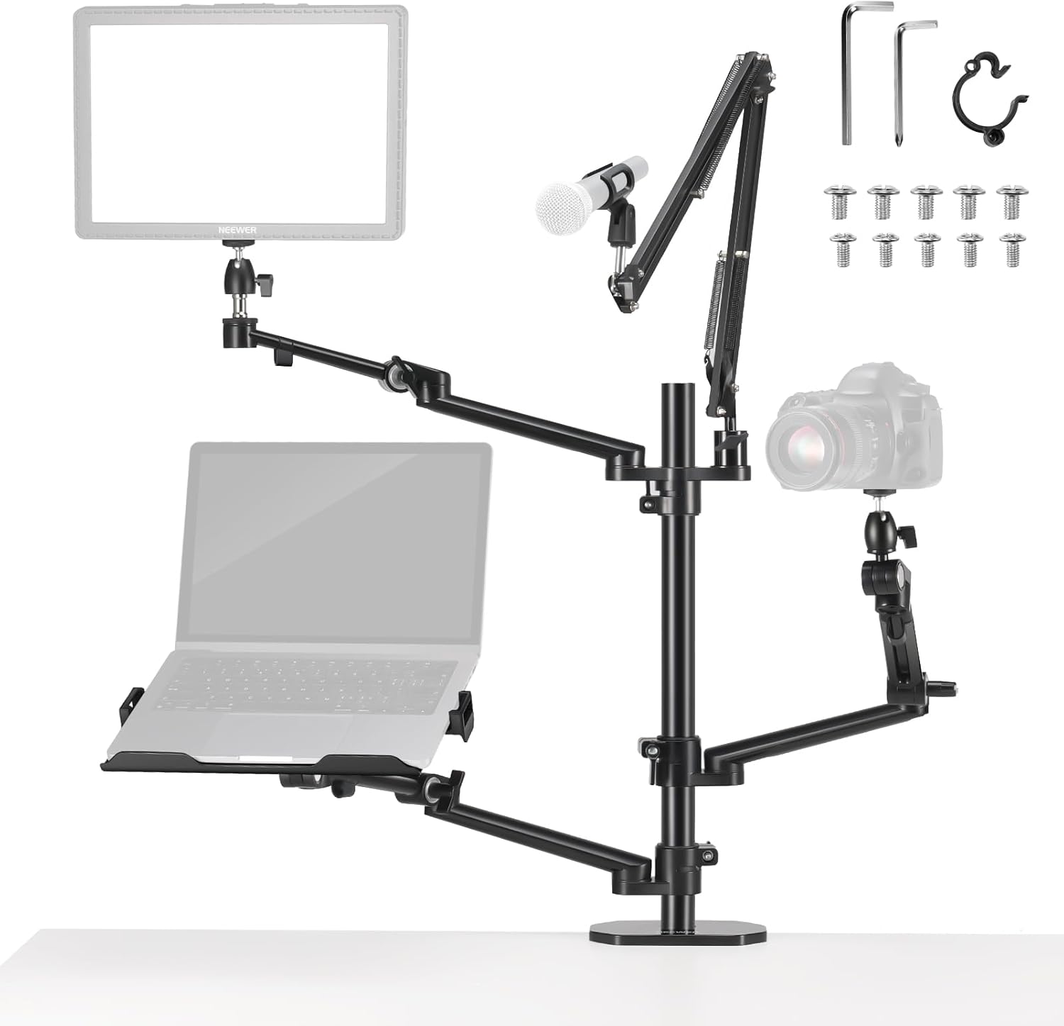 Photography Lighting Rig - Desk Mount Overhead Camera Rig with