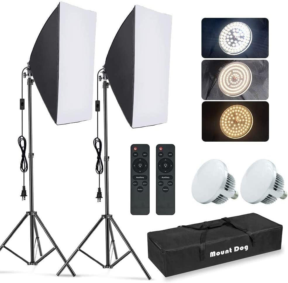 Photography Lighting Portrait - Photography Softbox Lighting Kit, 2-Pack 19.7