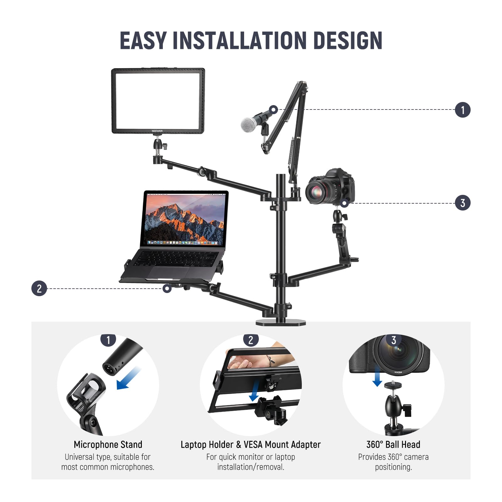 2026 NEEWER DS007 Overhead Cam - Photography Lighting Rig recension och pris