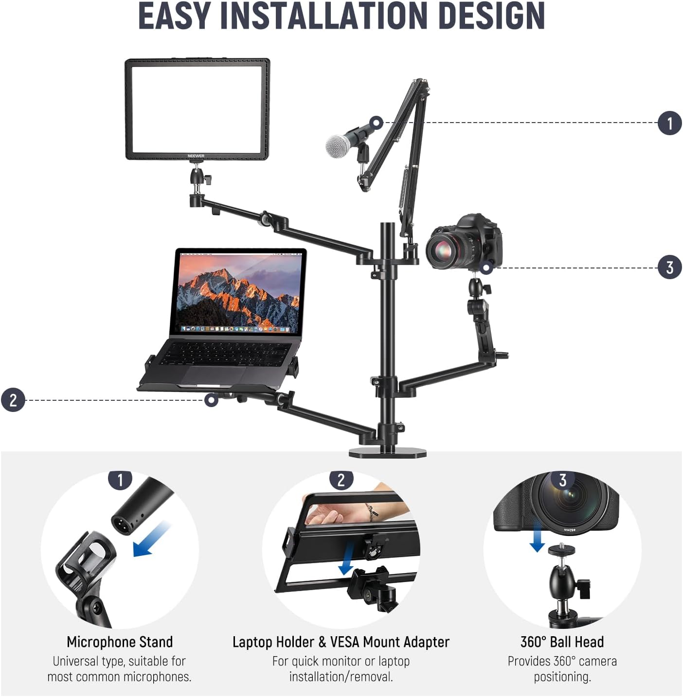 Desk Mount Overhead Camera Rig - Photography Lighting Rig recension och pris