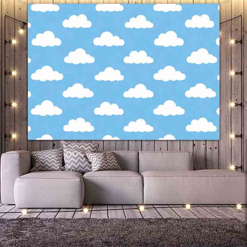 Cartoon Simple Blue Sky White  - Photography Lighting Portrait recension och pris