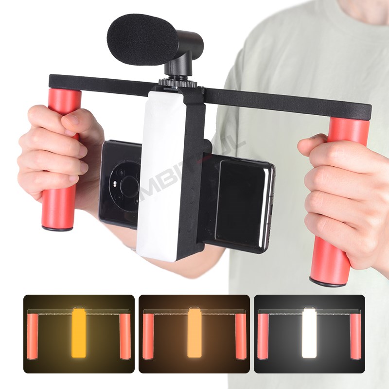 Smartphone Video Rig Hand Grip - Photography Lighting Rig recension och pris