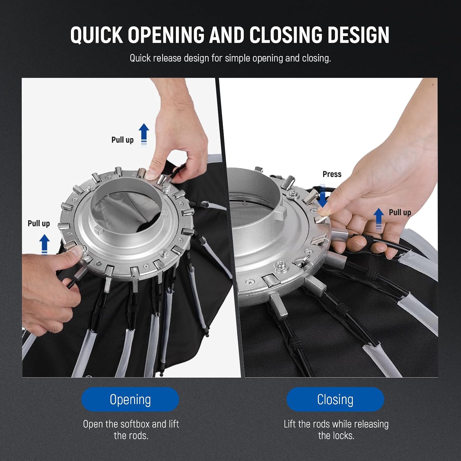 Parabolic Softbox with Bowens  - Photography Video Lighting Kit recension och pris