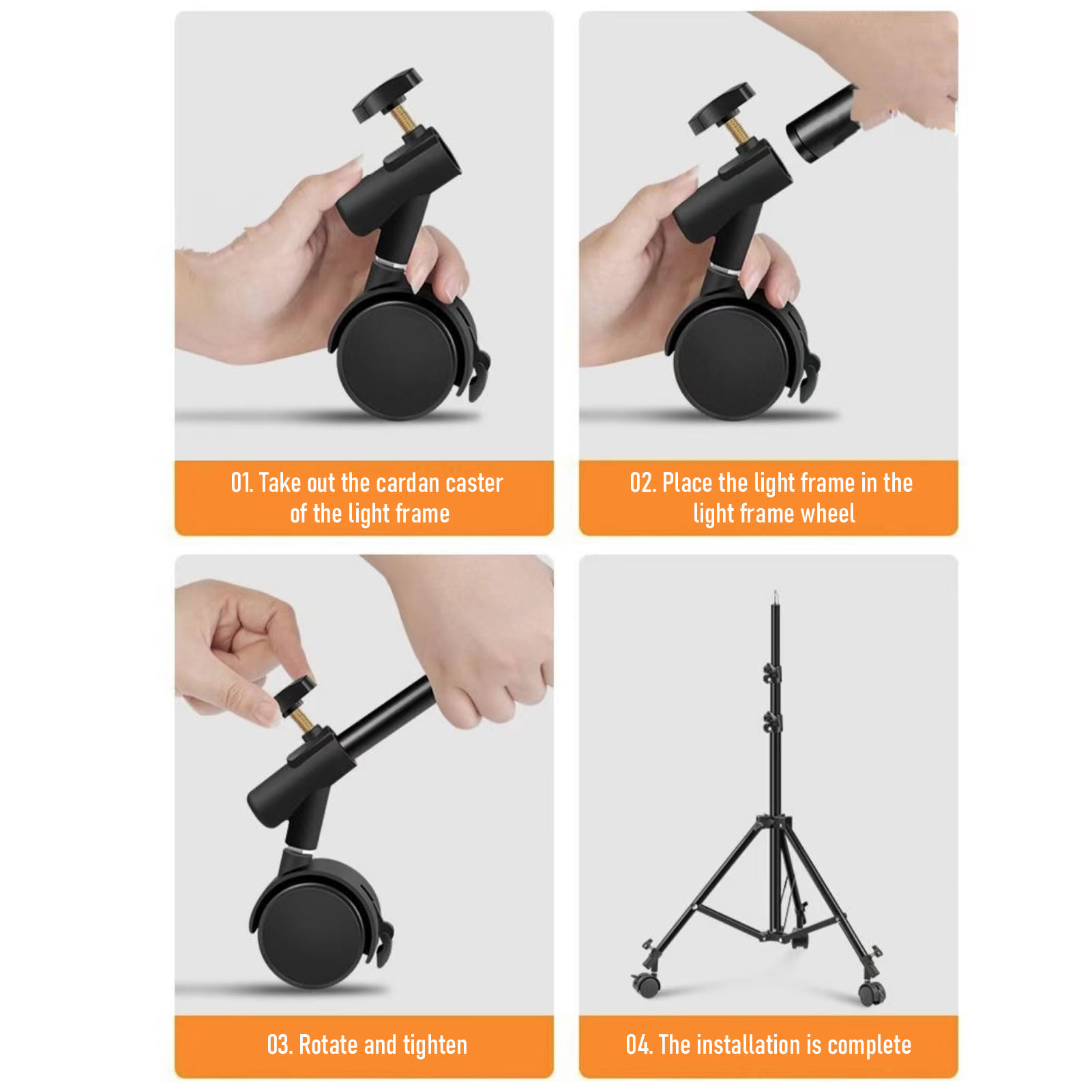 3pcs/set Flexible  Casters Whe - Photography Video Lighting Kit recension och pris